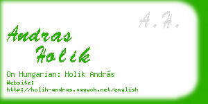 andras holik business card