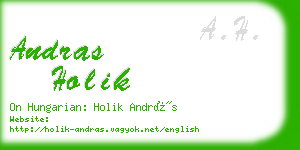 andras holik business card